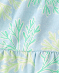 Baby Girl 2-Piece Coral Reef Top & Skirt Set - Blue/Green