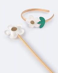 Toddler Girl Flower Headband & Wand Set