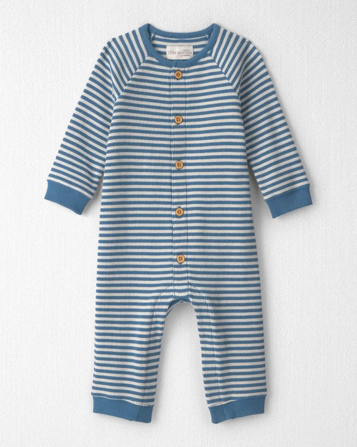 Baby Organic Cotton Waffle Knit Jumpsuit