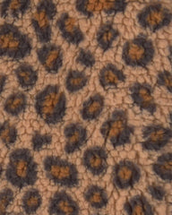 Baby Girl Leopard Teddy Fleece Long-Sleeve Jumpsuit - Brown