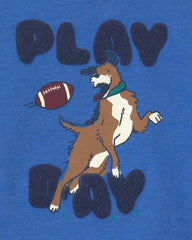 Toddler Boy 'Play Day' Dog Graphic Tee - Blue