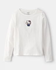 Girls Hello Kitty® Long-Sleeve Top - White