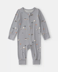 Baby Halloween Farm PurelySoft™ 2-Way Zip Sleep & Play Pajamas - Grey