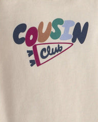 Baby 'Cousin Club' Long-Sleeve Graphic Bodysuit - Cream