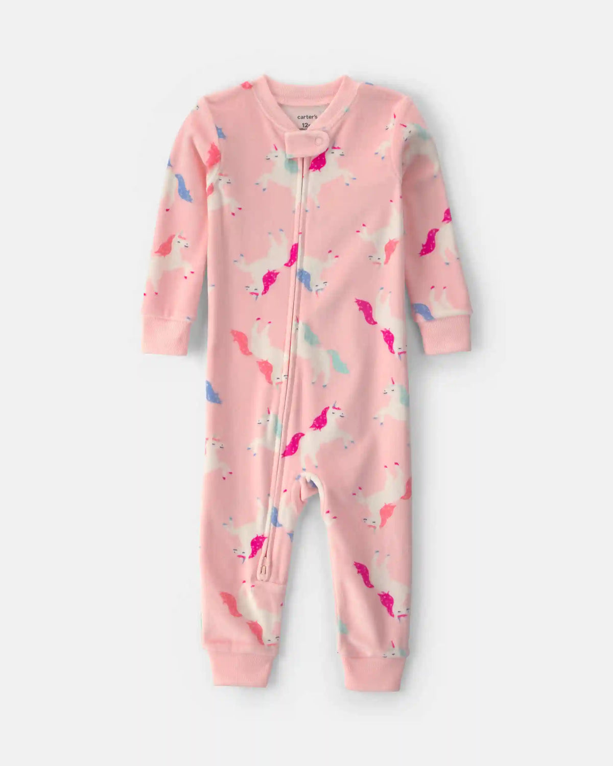 Toddler Girl 1-Piece Unicorn DreamPlush Snug Fit Pajama - Pink