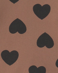 Toddler Girl 2-Piece Heart Long-Sleeve Top & Pant Set - Brown