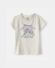Toddler Girl 'Mommy's Shopping Buddy' Graphic Tee - Grey