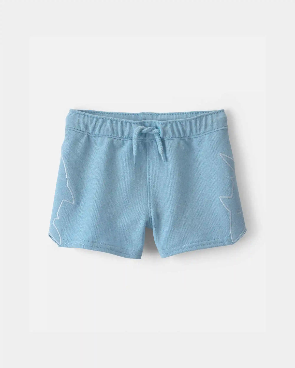 Baby Boy Shark French Terry Shorts - Blue