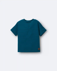 Toddler Boy Henley Tee - Teal