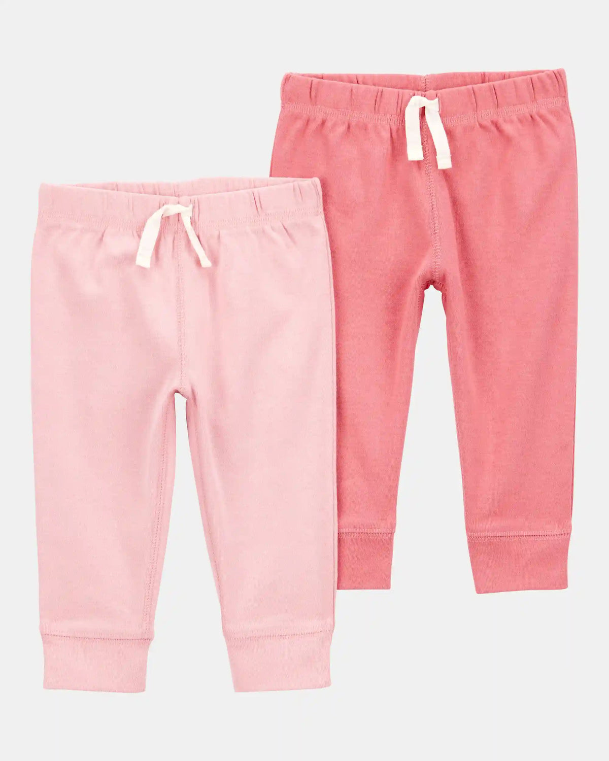Baby Girl 2-Pack Pull-On Pants - Pink