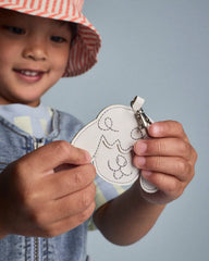 Toddler Girl Poodle Bag Charm - Cream