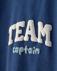 Baby Team Captain' French Terry Jumpsuit - Navy Blue