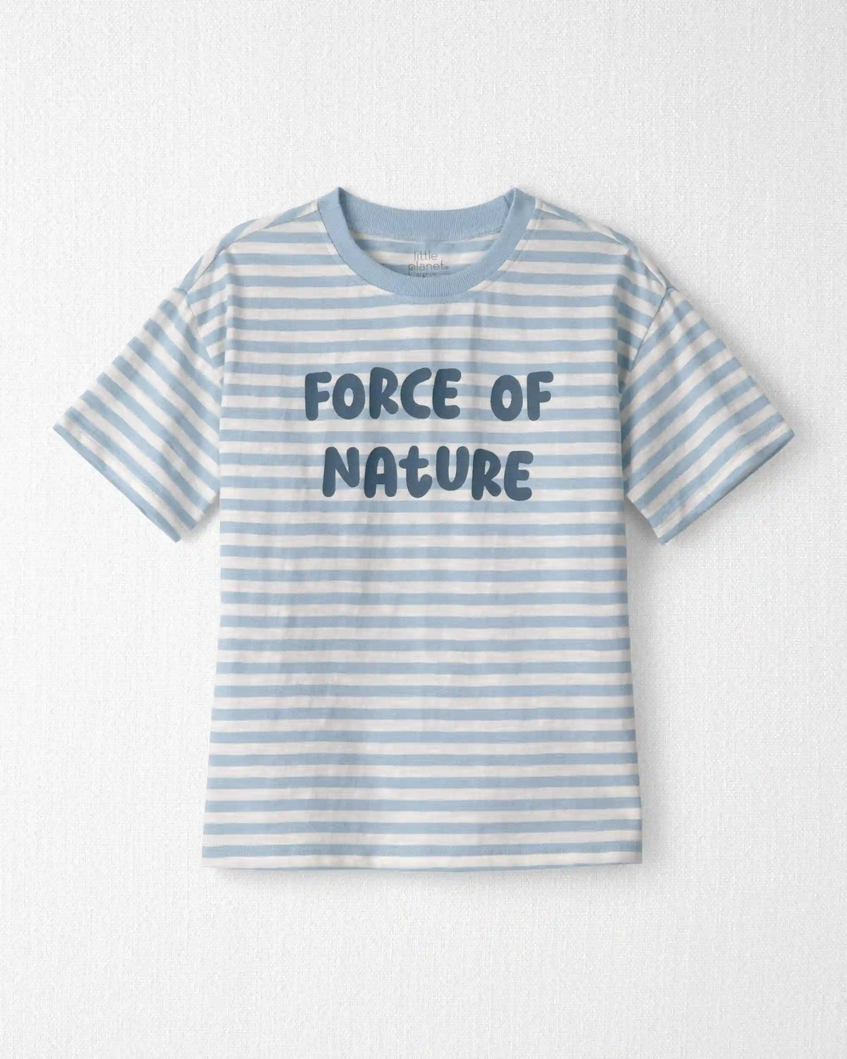 Kids Organic Cotton 'Force of Nature' Tee in Stripes