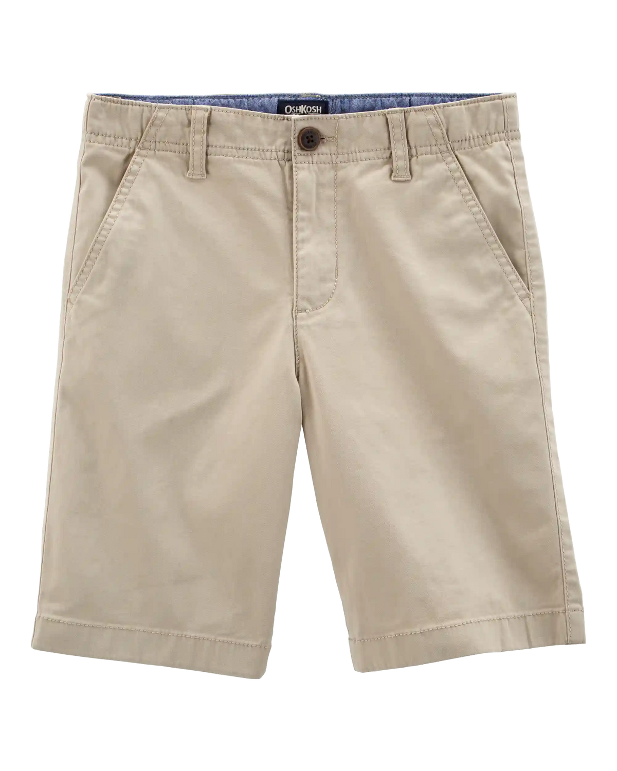Boys Stretch Chino Uniform Shorts - Khaki