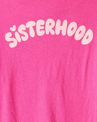 Girls Sisterhood Long-Sleeve Graphic Tee - Pink