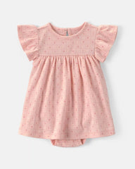 Baby Girl 2-Piece Floral Cardigan Dress Set - Pink
