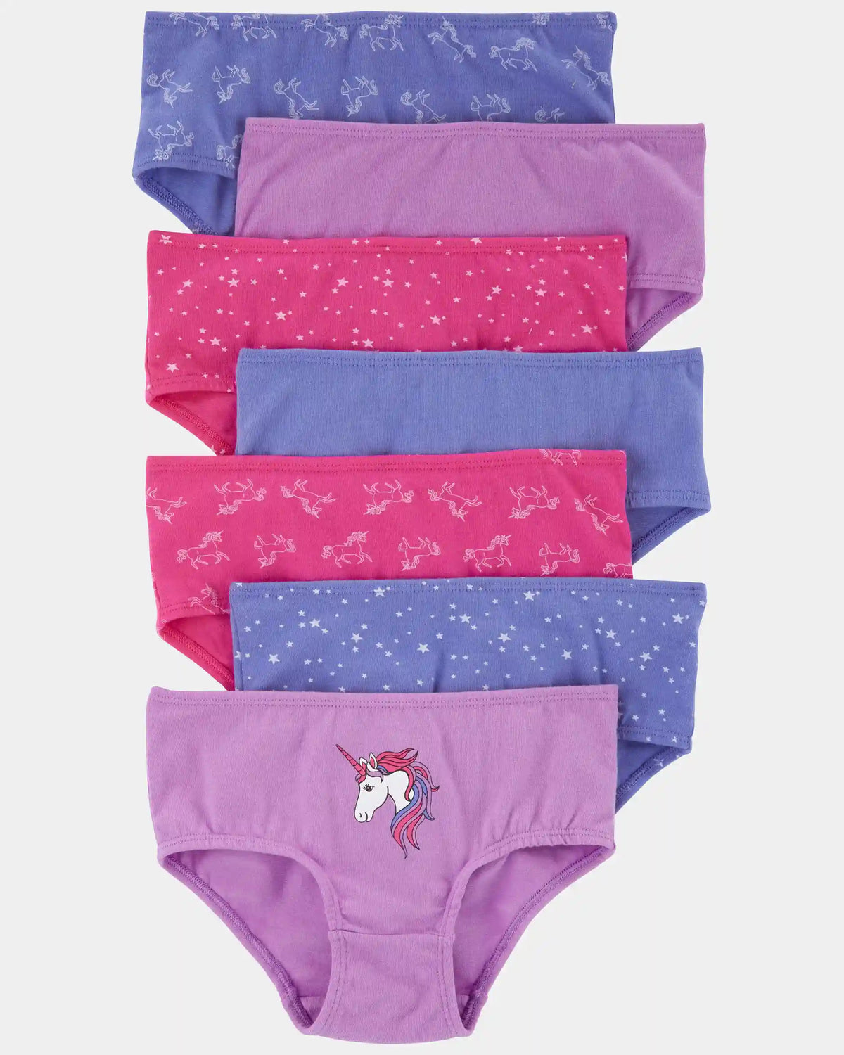 Girls 7-Pack Unicorn Brief Stretch Cotton Undies