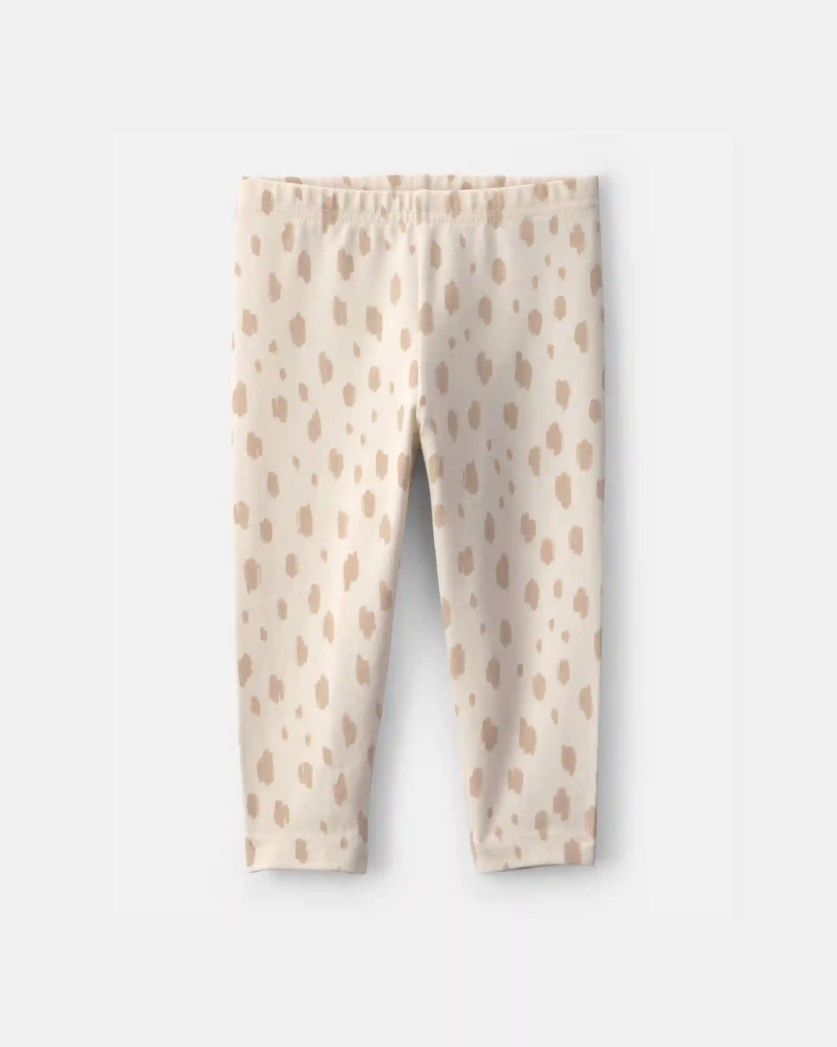 Baby Girl Dots Pull-On Stretch Leggings - Cream