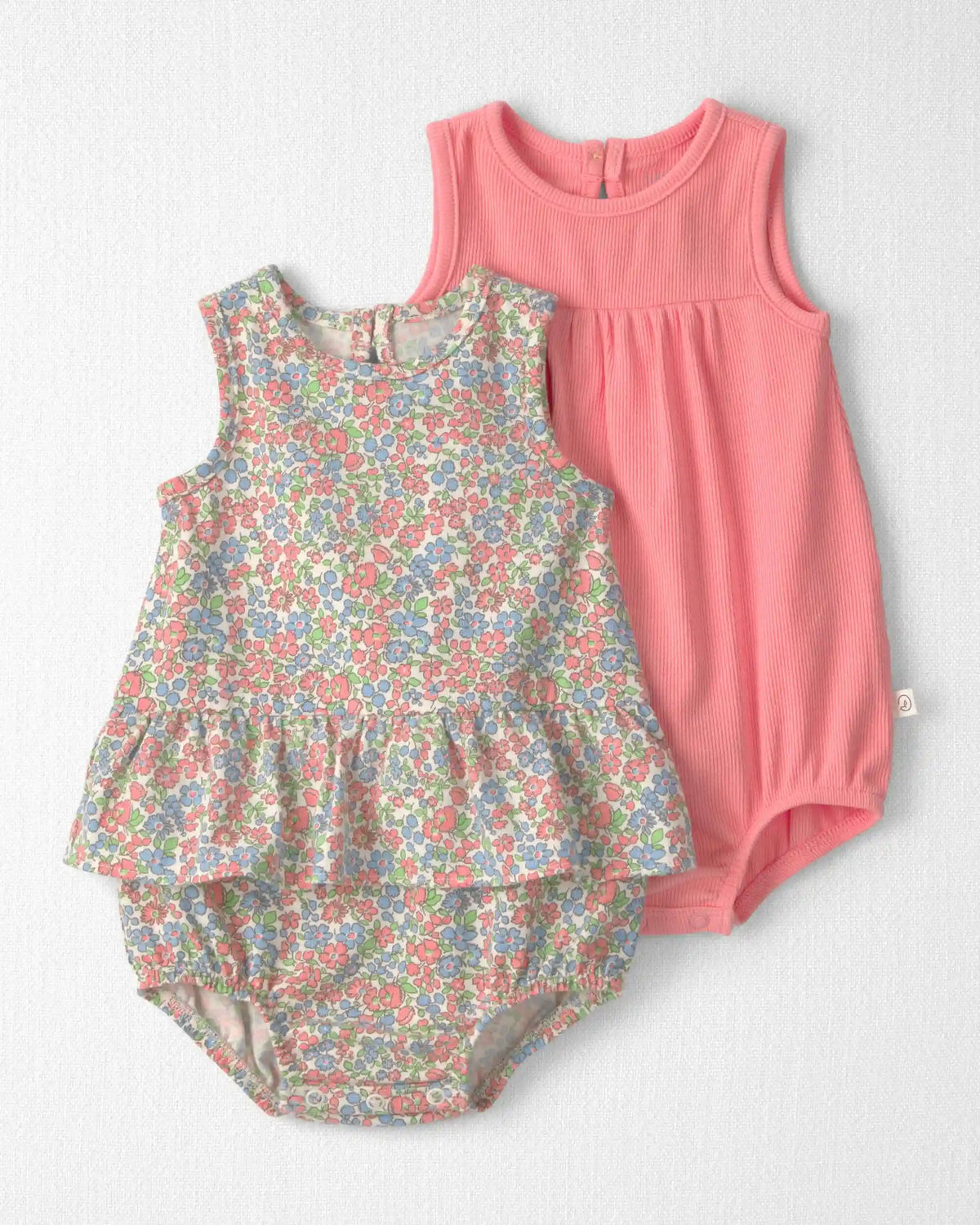 Baby Girl 2-Pack Organic Cotton Bubble in Meadow Mix Print