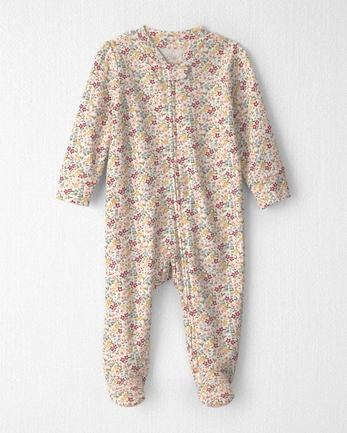 Baby Girl Organic Cotton Sleep & Play Pajamas in Floral