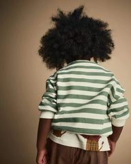Toddler Otter Sweatshirt™ with Pockets in Stripes - Olive/Cream