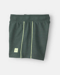 Baby Boy French Terry Shorts - Olive Green