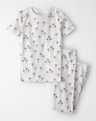 Kid 2-Piece Organic Cotton Pajamas in Palm Trees