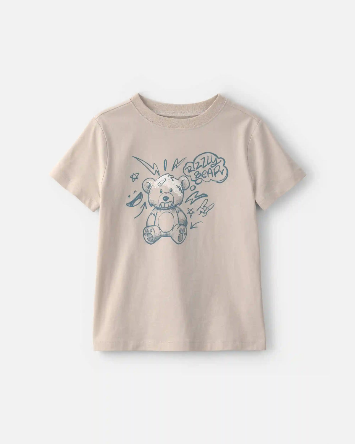 Girls Bear Graphic Tee - Cream