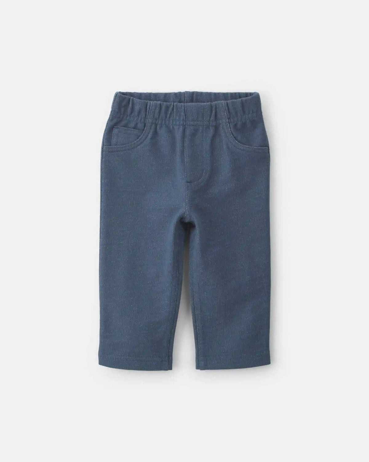 Baby Boy Knit Chambray Pants - Indigo