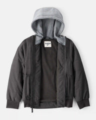 Toddler Boy Midweight Bomber Jacket - Black/Grey