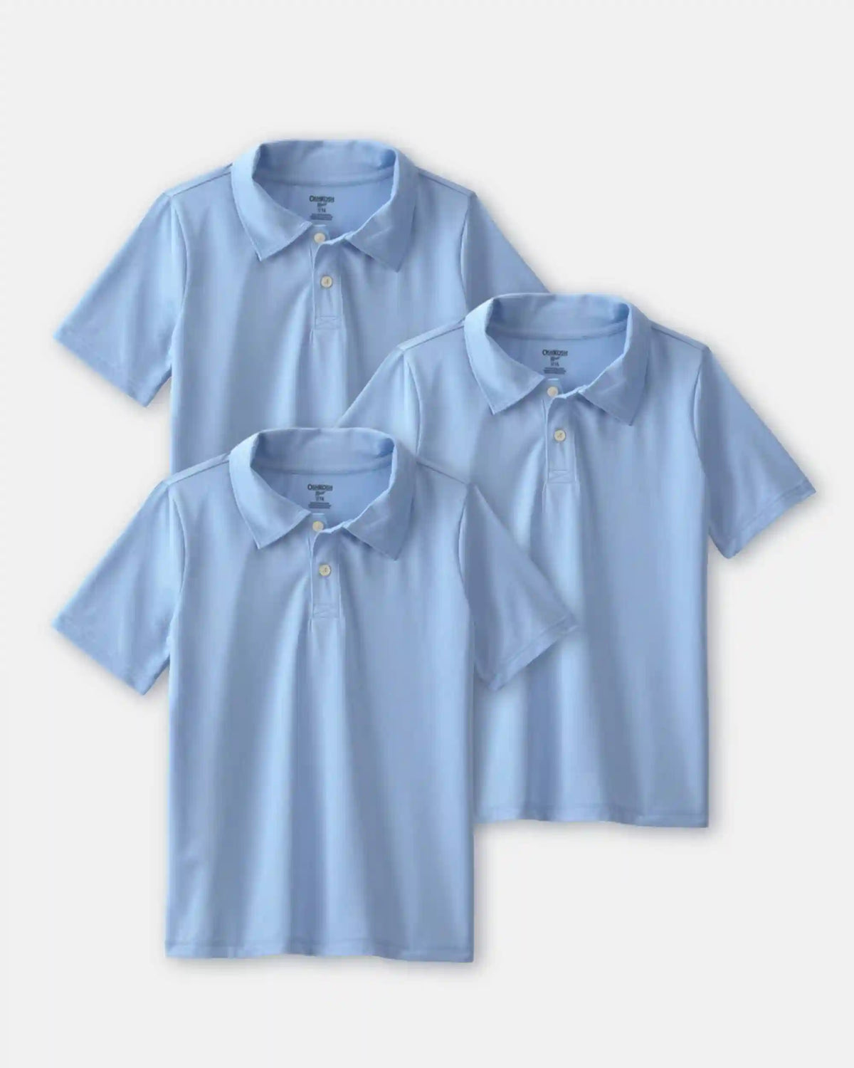 Boys 3-Pack Uniform Active Polo Shirts - Blue