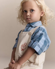 Toddler 'What's Cooking' Overall with Kanga Pocket - Cream