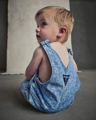 Baby Alphabet Overalls - Light Wash