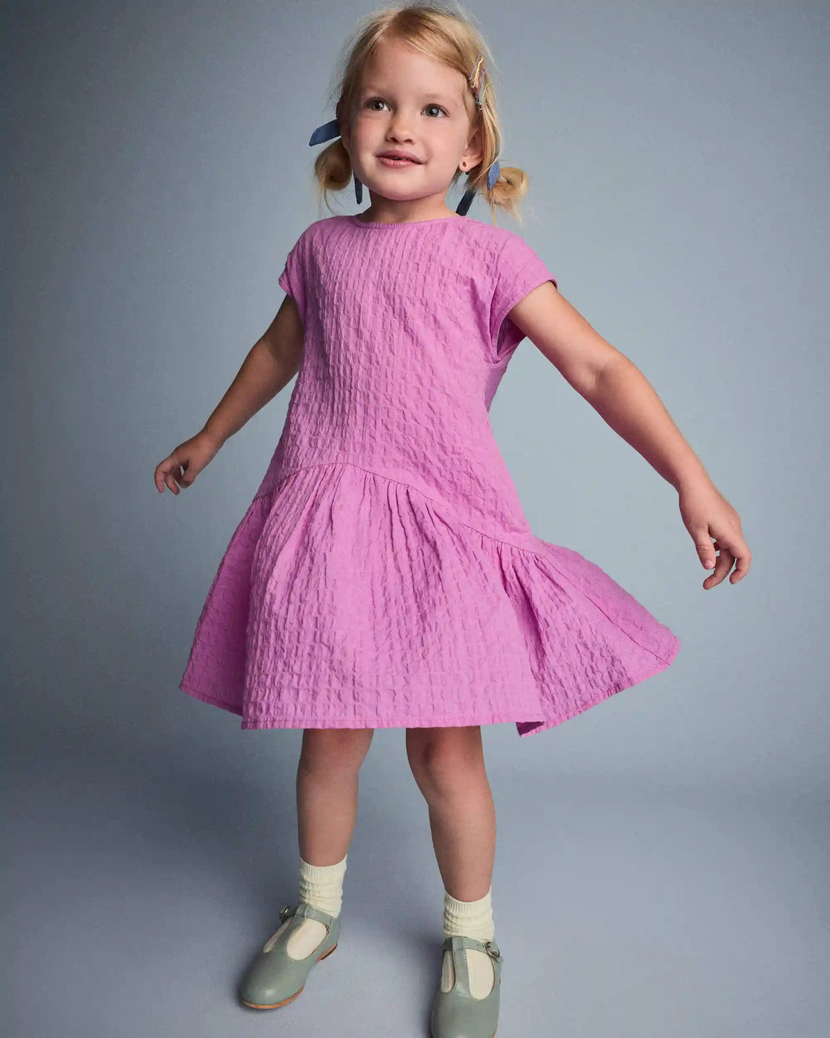 Toddler Girl Asymmetrical Drop-Waist Dress - Pink