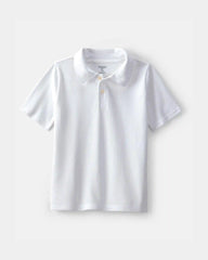 Boys 3-Pack Uniform Piqué Polo Shirts - White