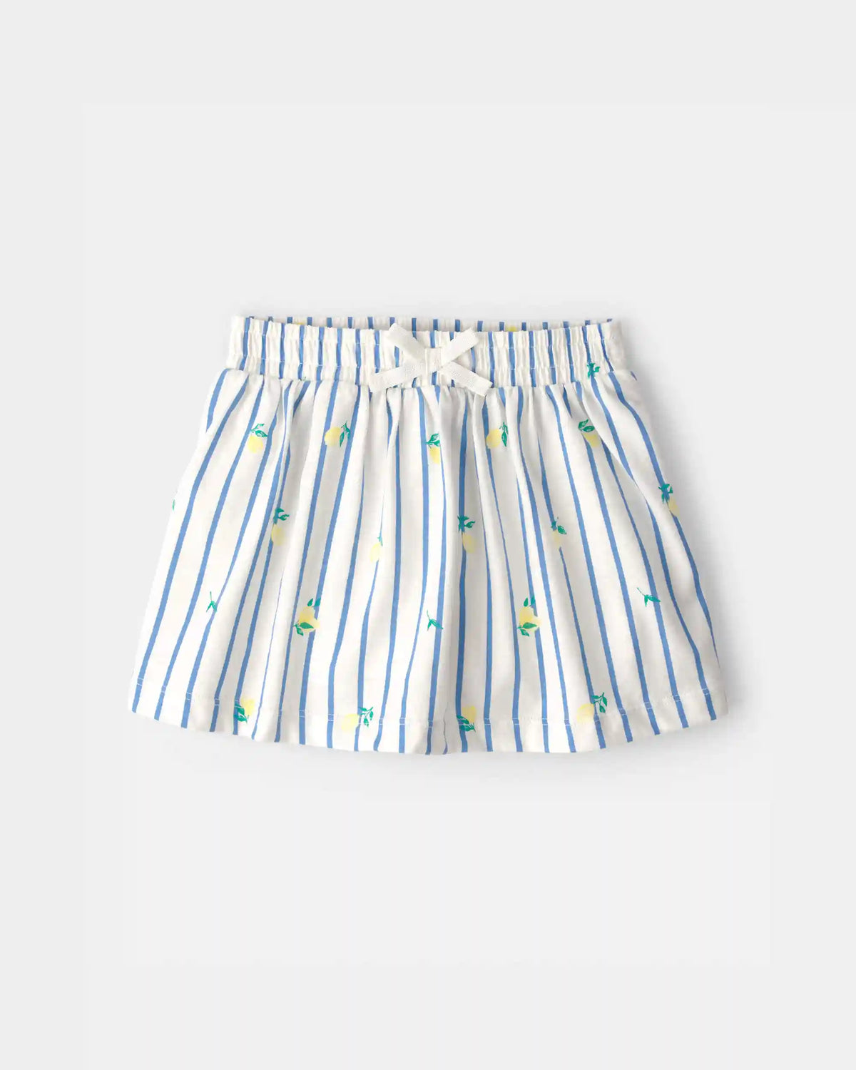 Toddler Girl Lemon Striped Skort - Blue/Ivory