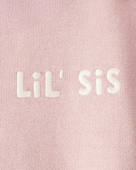 Baby Girl Organic Cotton Lil Sis Bubble
