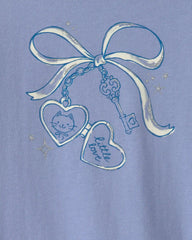 Toddler Girl Bow Long-Sleeve Graphic Tee - Blue