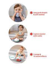 Seascape Stack & Crawl 4-in-1 Crab Baby Crawl Toy