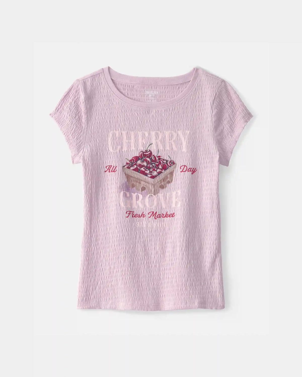 Girls Cherry Ruched Top - Purple