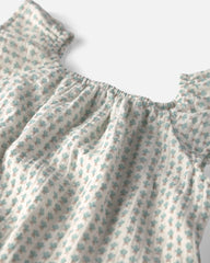 Toddler Girl 2-Piece Organic Cotton Gauze Top & Short Set in Floral