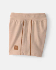 Baby Boy French Terry Shorts - Tan