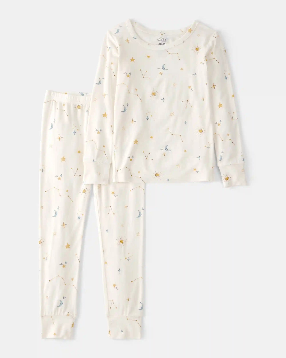 Toddler Constellation PurelySoft 2-Piece Pajama Set - Cream
