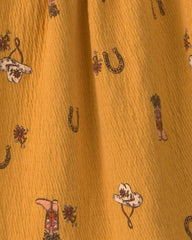 Girls Toddler Girl Western Long-Sleeve Top - Yellow