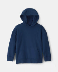 Boys French Terry Hoodie - Navy Blue