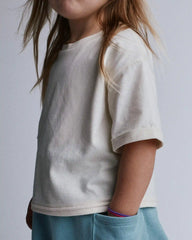 Toddler Rolled Cuff Tee - Cream