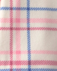 Baby Girl 2-Piece Plaid Fleece Long-Sleeve Top & Pant Set