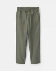 Boys Pull-On Canvas Pants - Olive Green