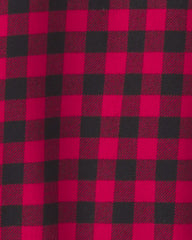 Baby Boy Buffalo Check Long-Sleeve Bodysuit - Red/Black
