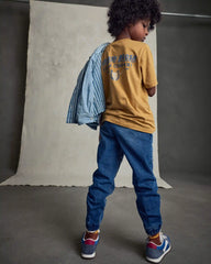 Boys Denim Relaxed Joggers - Medium Wash
